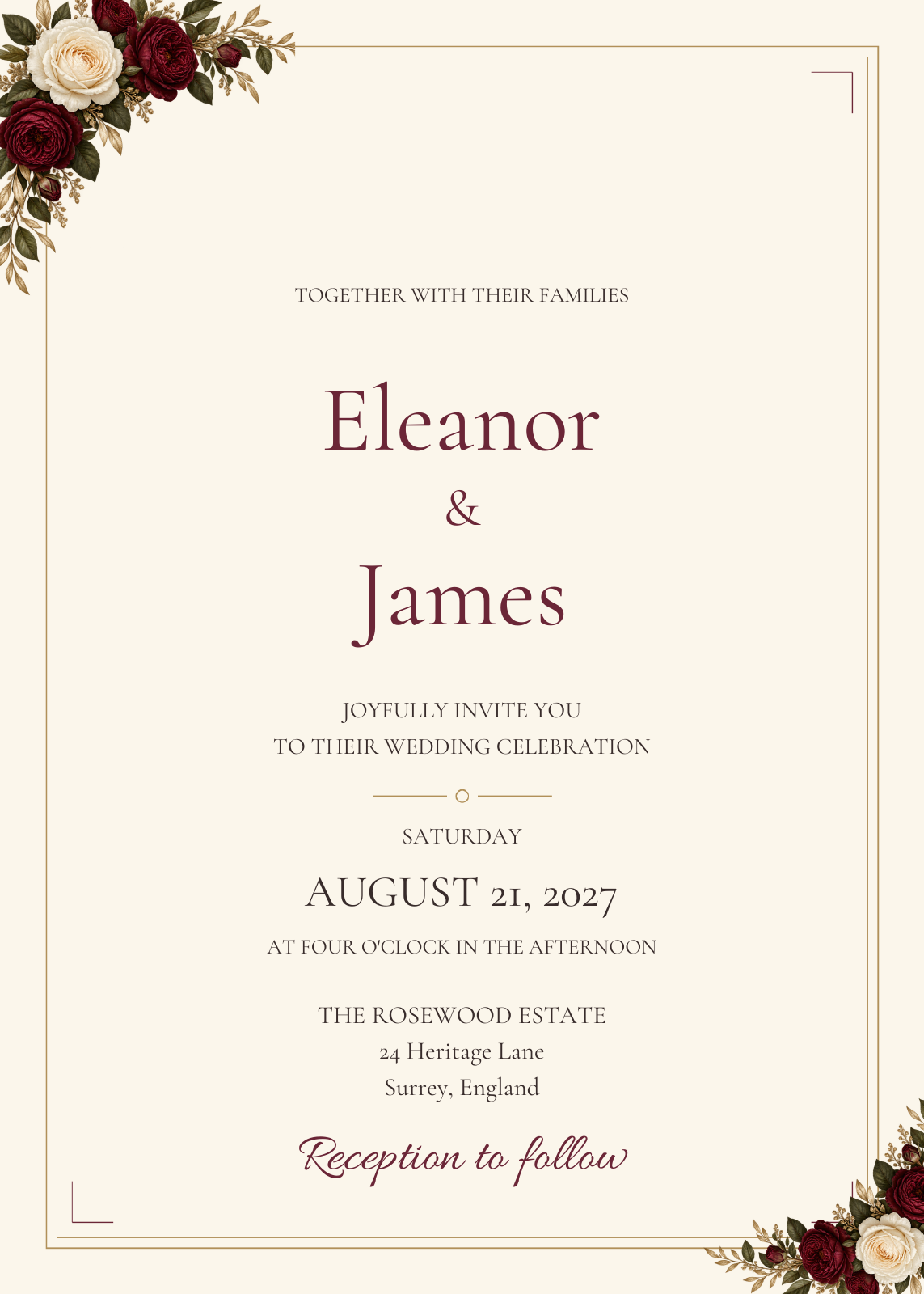 Royal Heritage invitation artwork